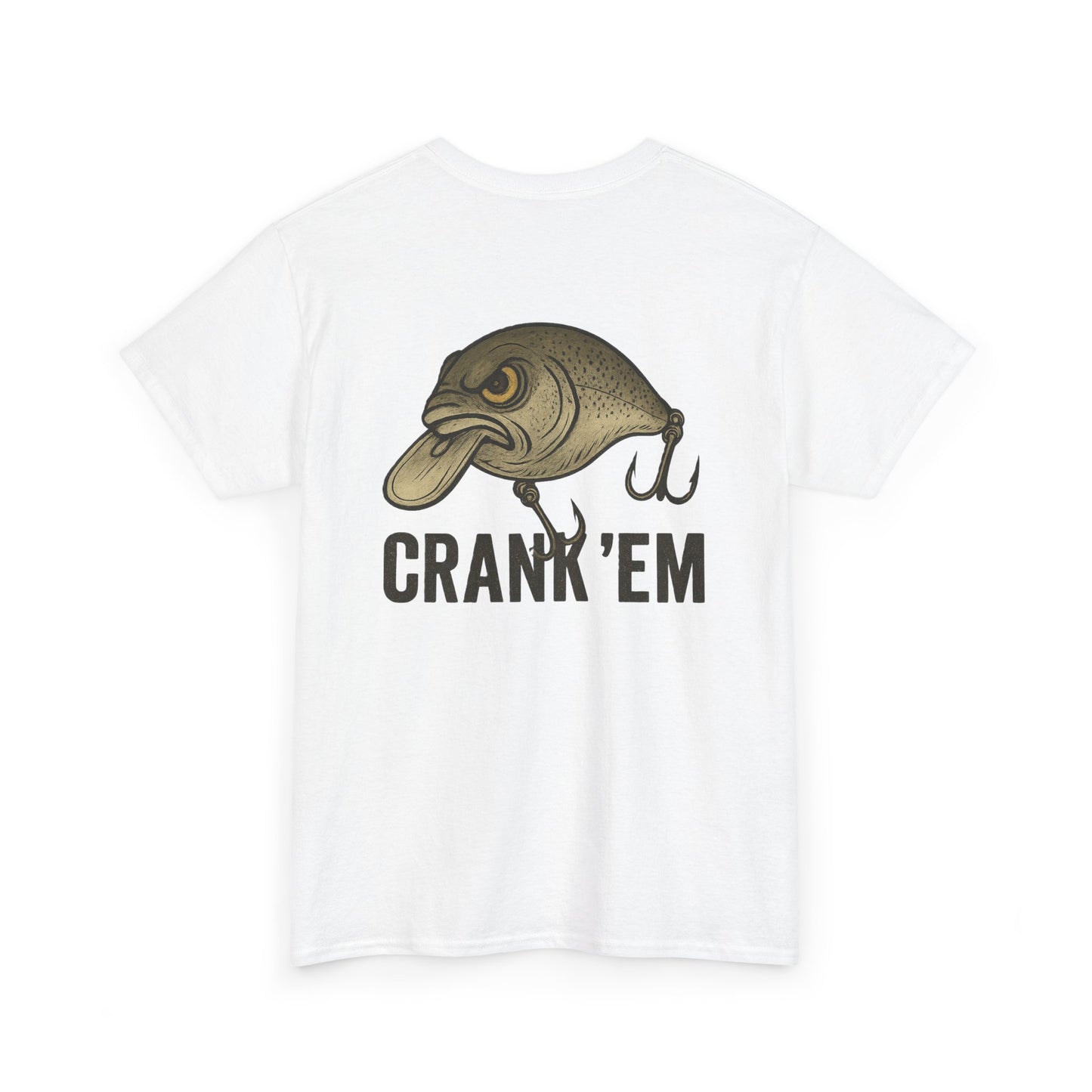 Crankbait Fishing T-Shirt – “Crank ’Em” Funny Bass Fishing Tee for Anglers