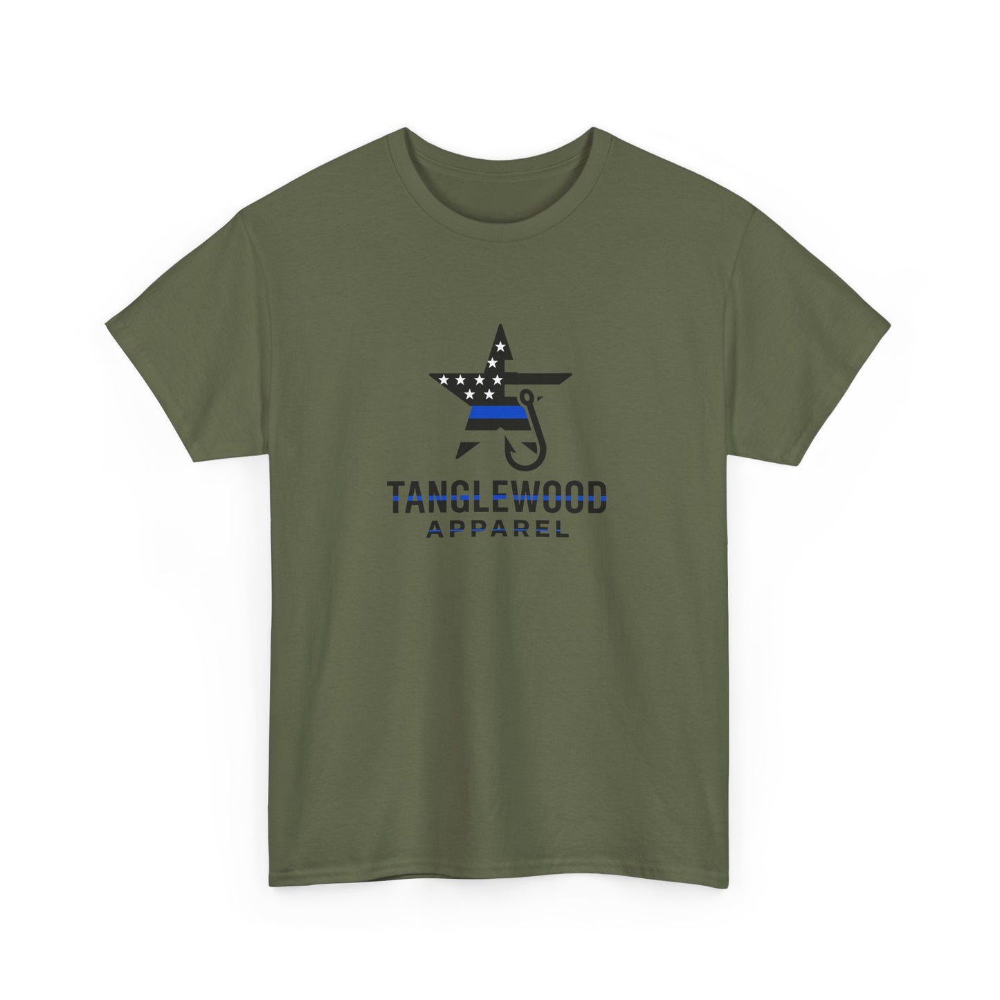 Thin Blue Line Fishing Lure T-Shirt – American Flag Crankbait Tee for Anglers