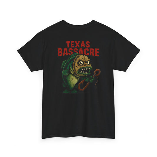Texas Bassacre Funny Horror Fishing T-Shirt – Scary Largemouth Bass Halloween Tee