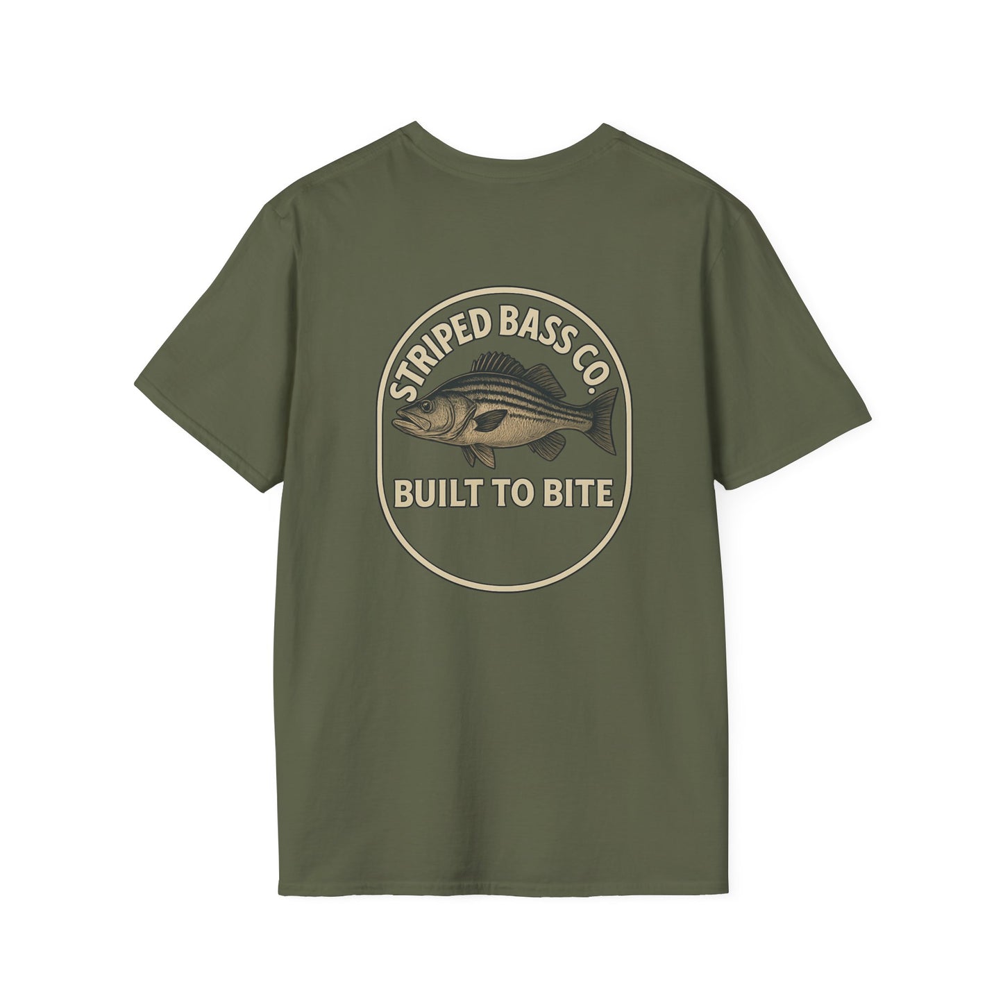 Striped Bass Co. "Built to Bite" Vintage Fishing Tee