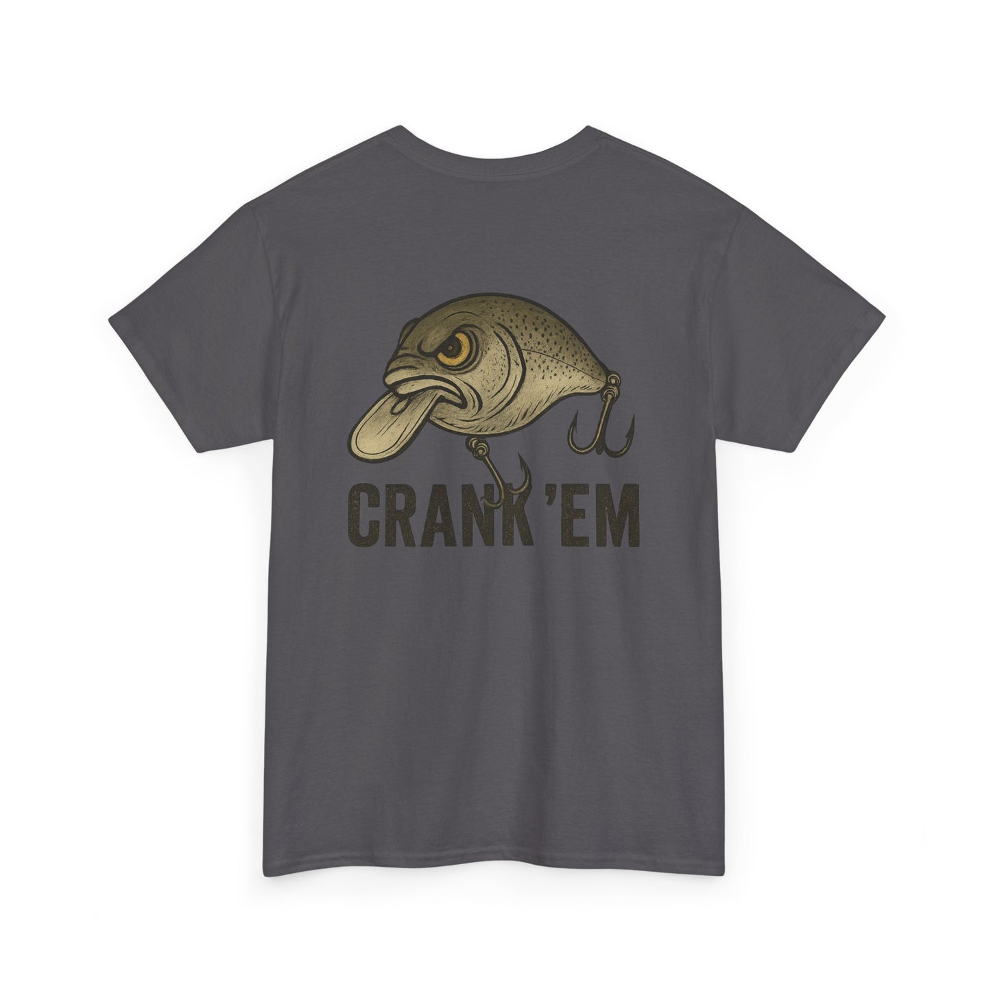 Crankbait Fishing T-Shirt – “Crank ’Em” Funny Bass Fishing Tee for Anglers