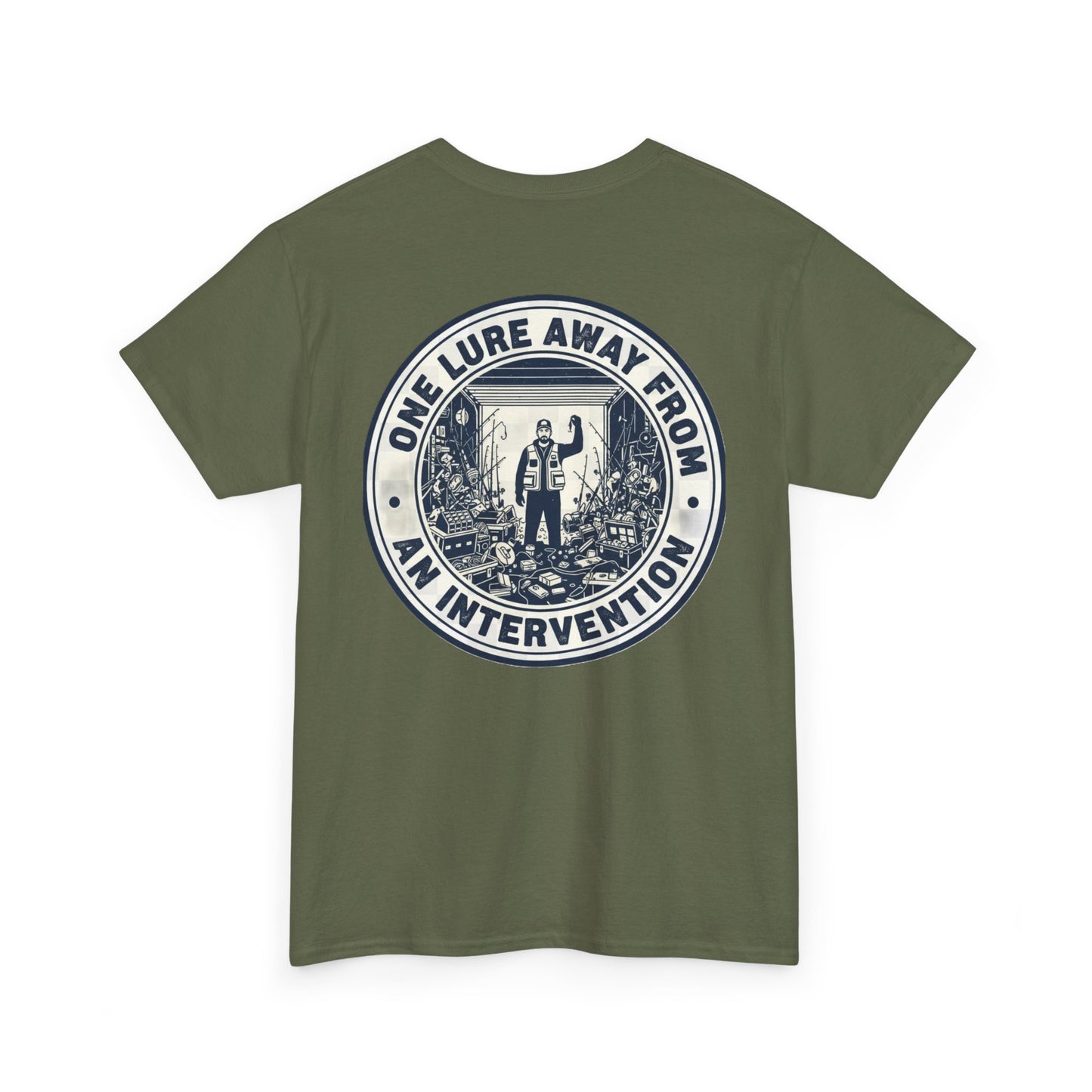 One Lure Away From an Intervention Fishing T-Shirt – Funny Fisherman Graphic Tee