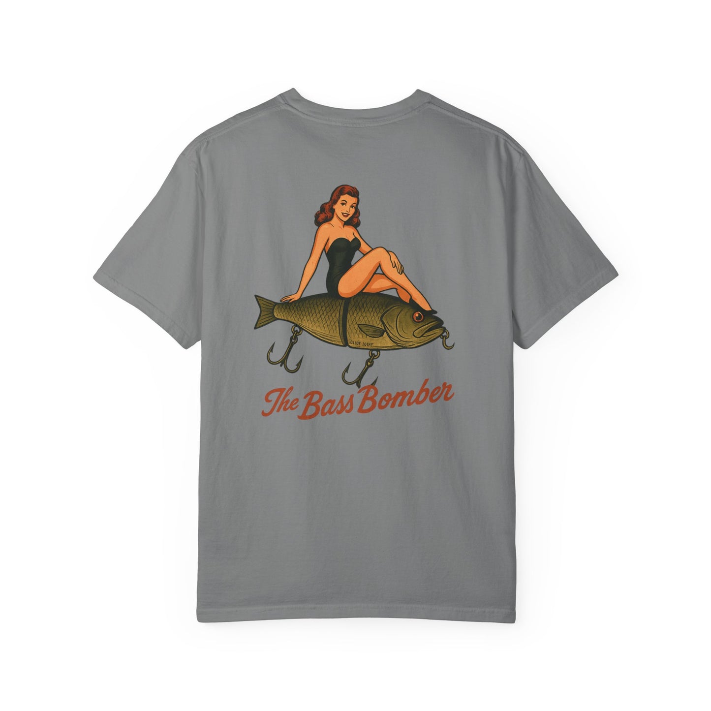 The Bass Bomber Vintage Pin-Up Fishing T-Shirt