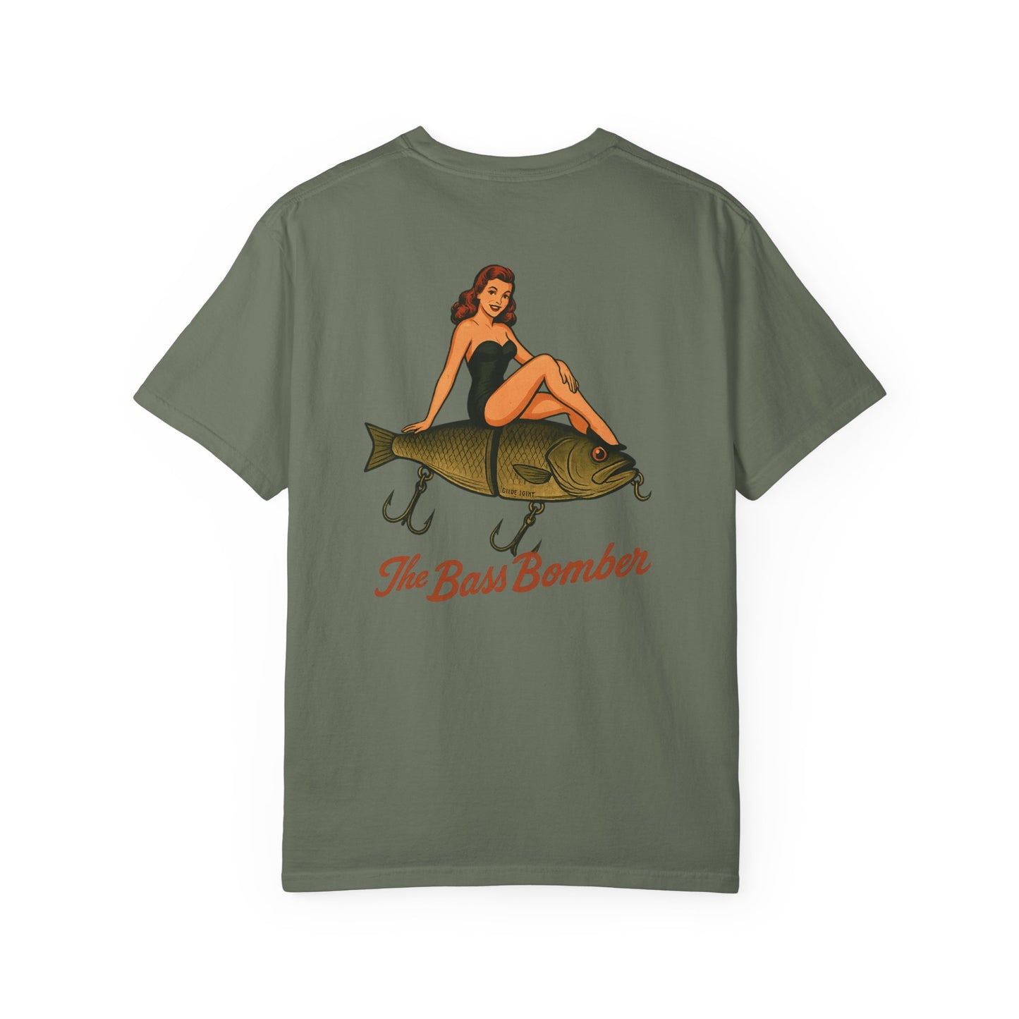 The Bass Bomber Vintage Pin-Up Fishing T-Shirt
