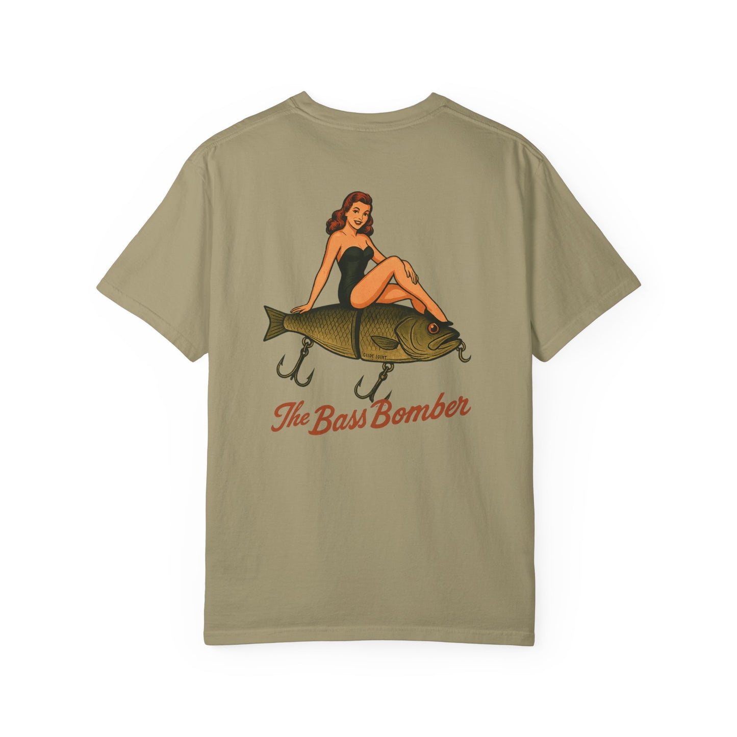 The Bass Bomber Vintage Pin-Up Fishing T-Shirt