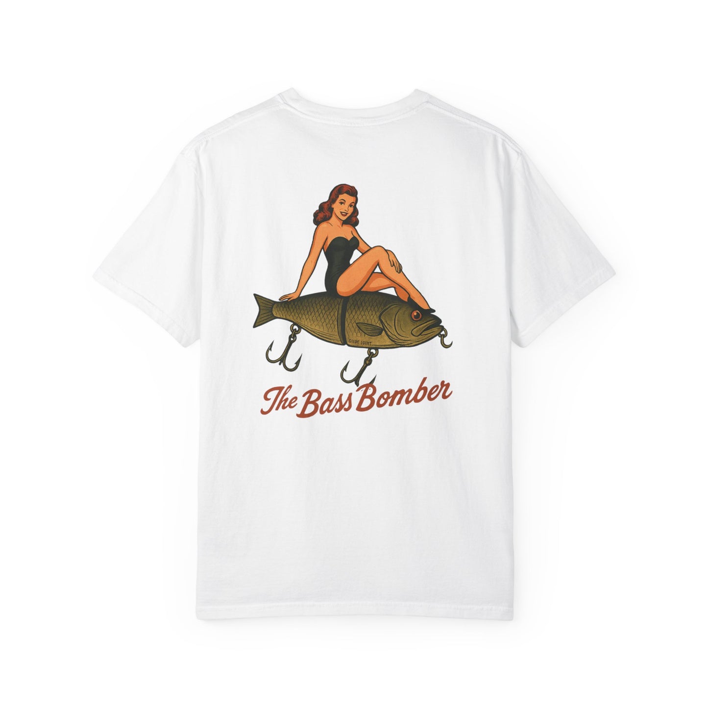 The Bass Bomber Vintage Pin-Up Fishing T-Shirt